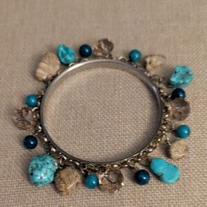 bohemian  southwestern style charm bangle  bracelet
